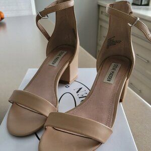 Steve Madden Leather Heeled Sandals, Irenee, Blush, size 5.5